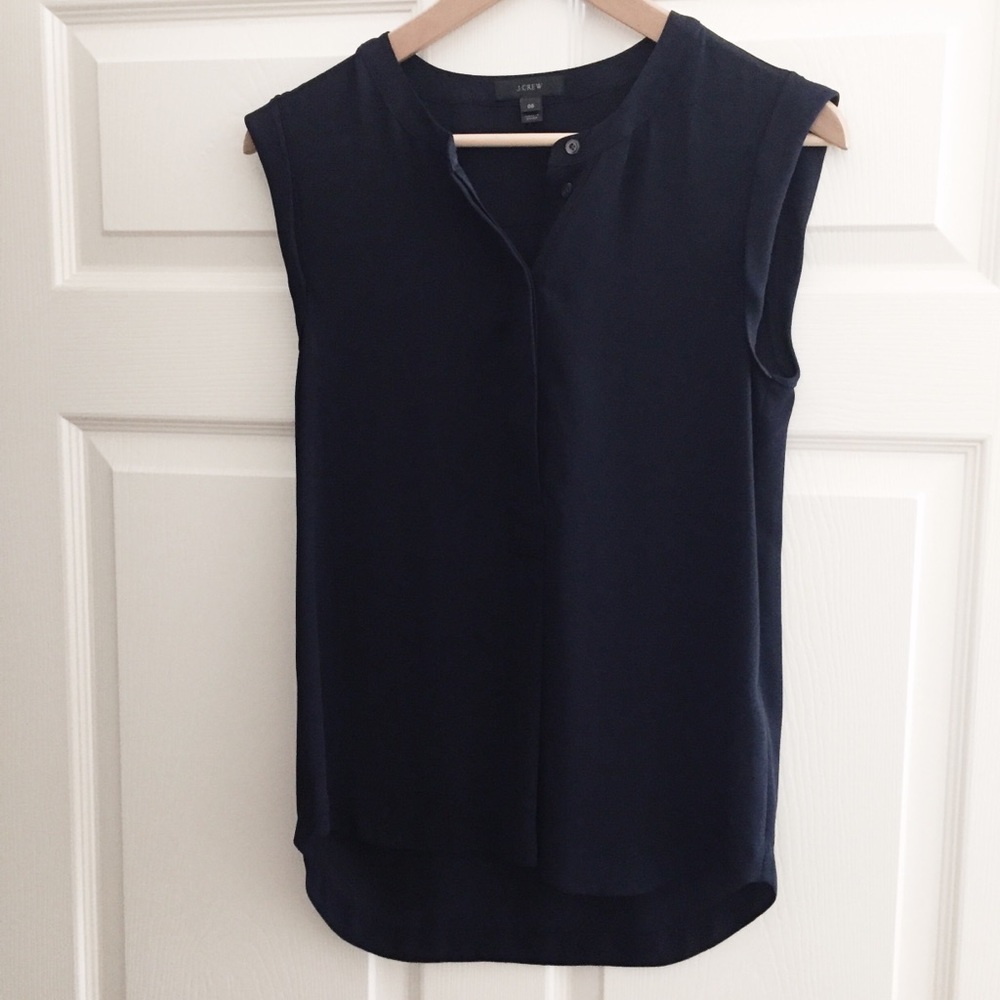 J. Crew navy blue blouse