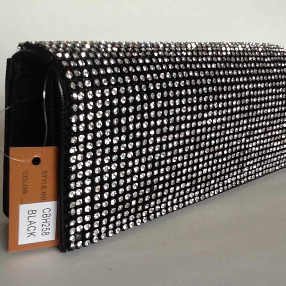 NEW.Evening Clutch Prom Wedding Purse BLACK