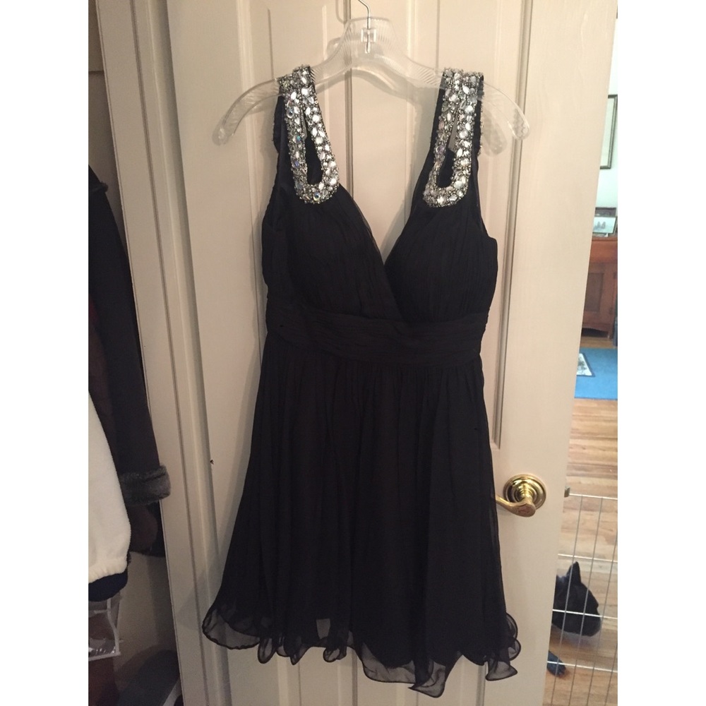 Jovani cocktail dress with embellished straps
