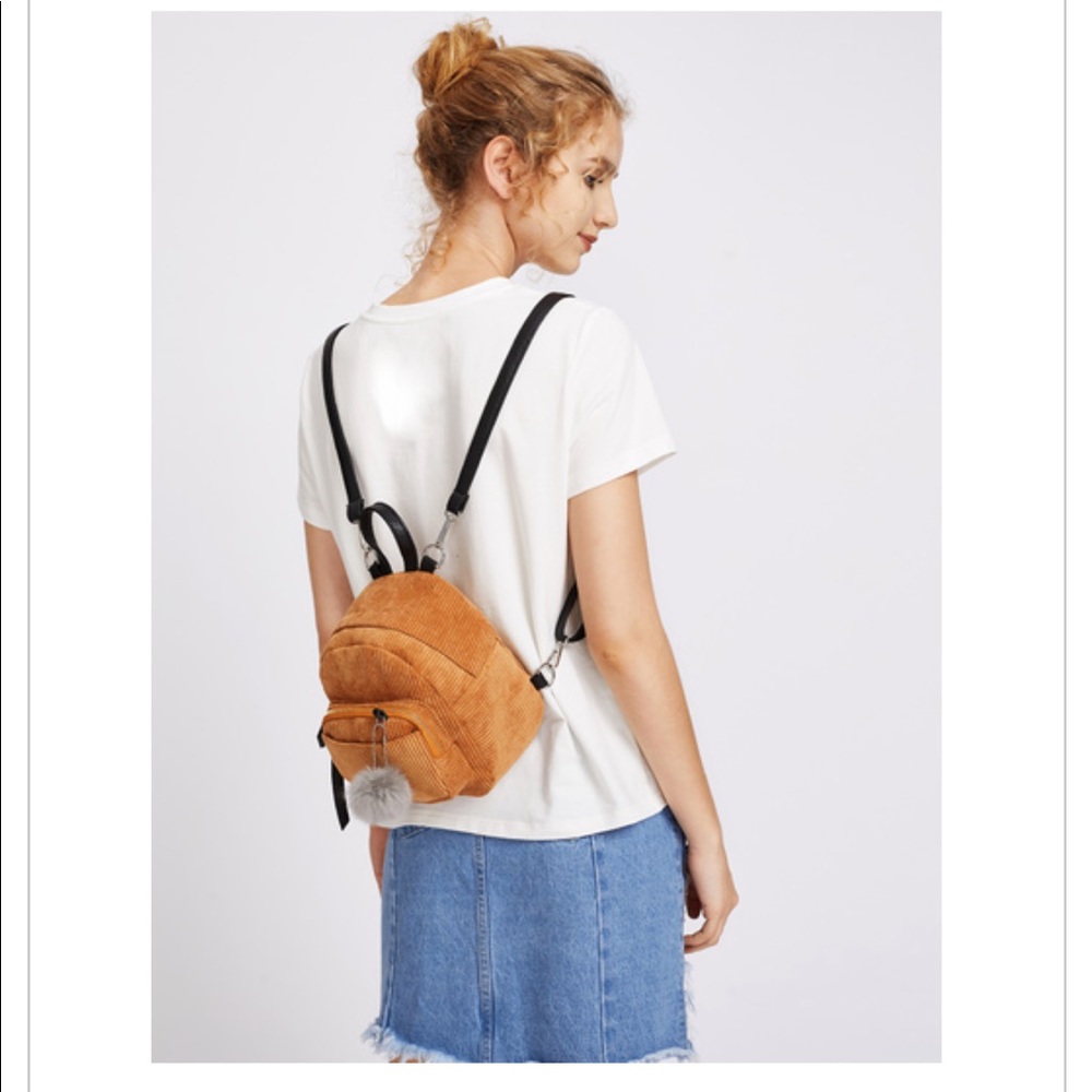 Pom Pom Corduroy Backpack / LAST ONE - Picture 2 of 5