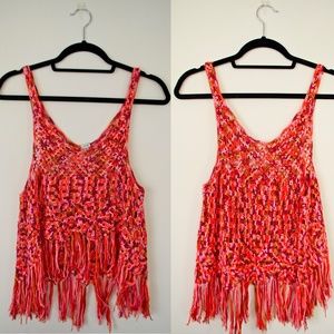 Multi-color Knit Crop Top