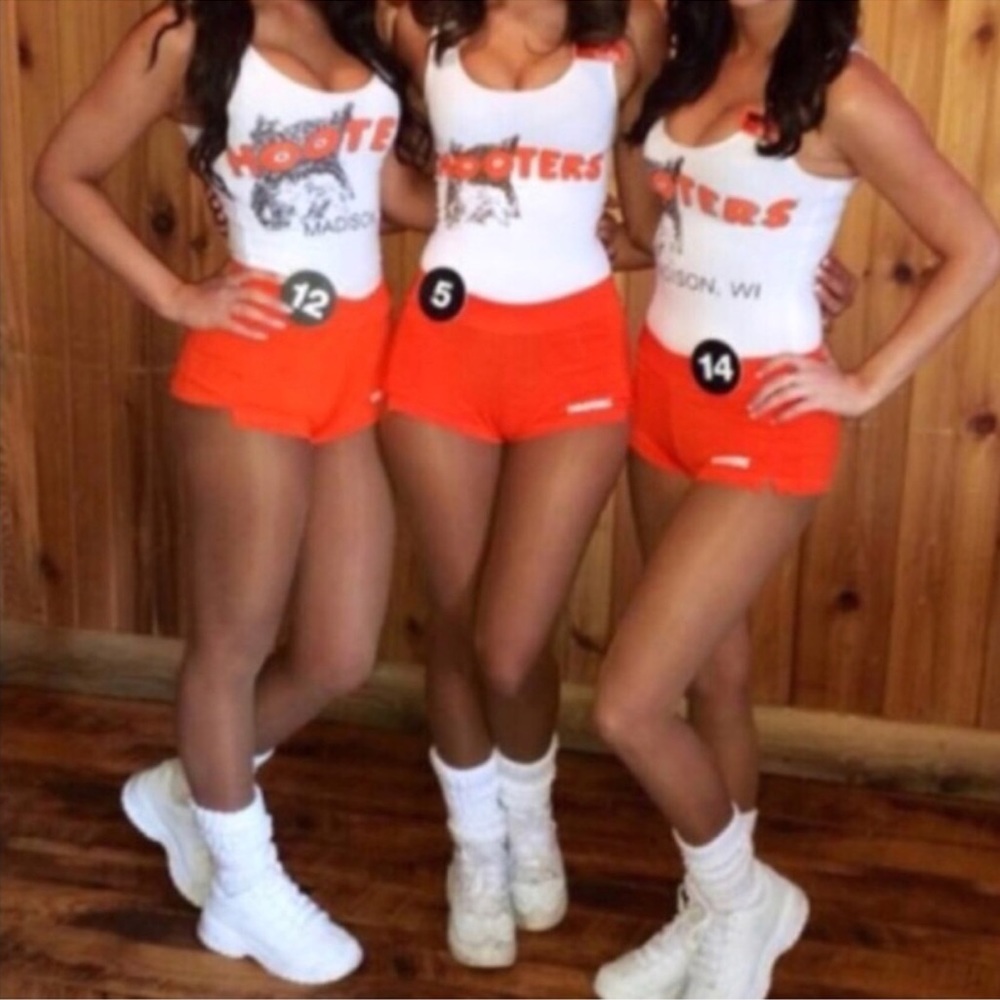 Xs Austin tank and small Shorts -orange and white