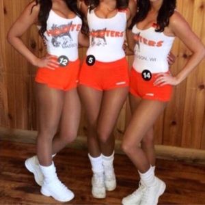 Xs Austin tank and small Shorts -orange and white