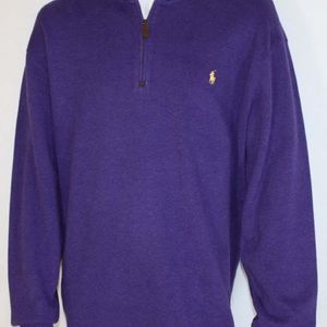 NEW Men"s Polo Ralph Lauren Purple Sweatshirt  XLT