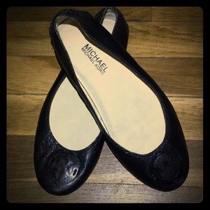 Michael Kors Black Leather Flats size 6.5M