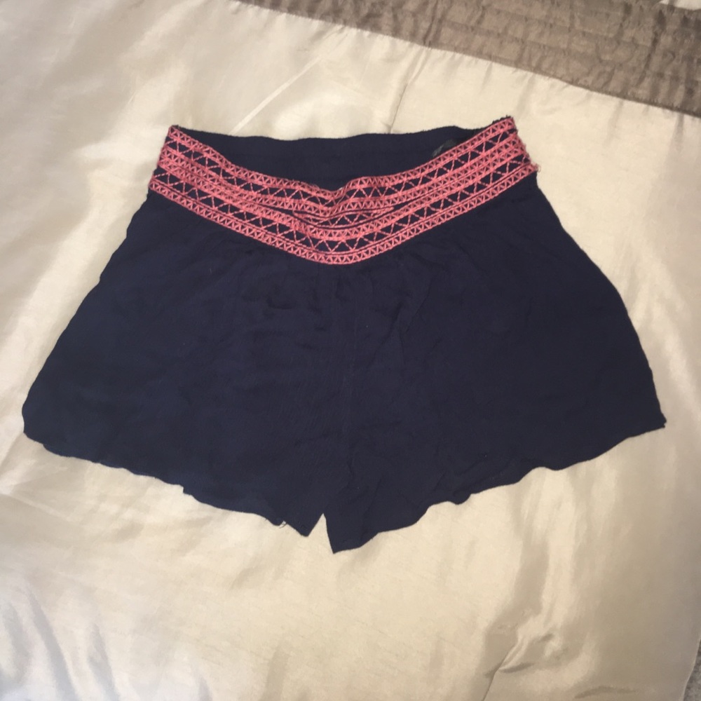 Navy high waisted shorts