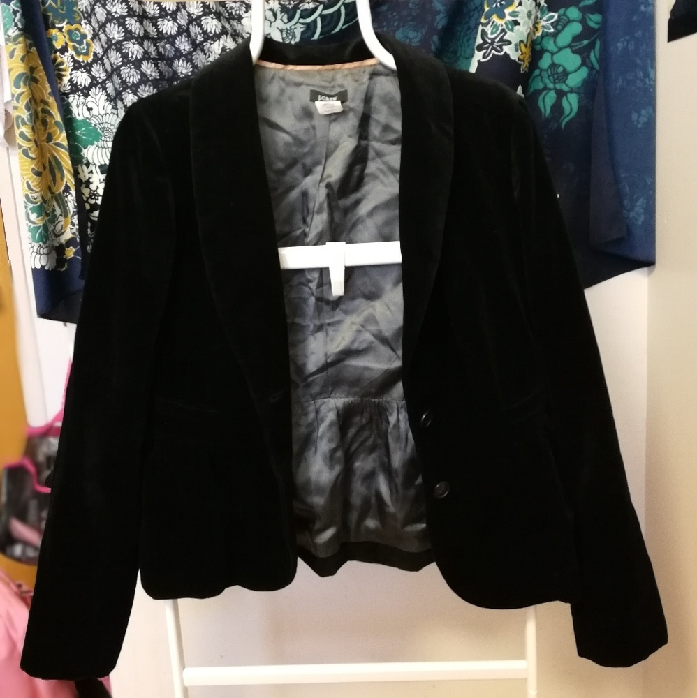 J. Crew Black Velvet Blazer
