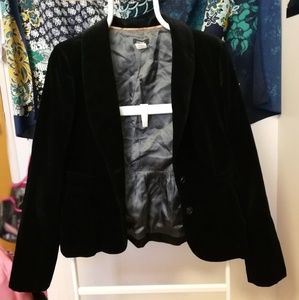J. Crew Black Velvet Blazer