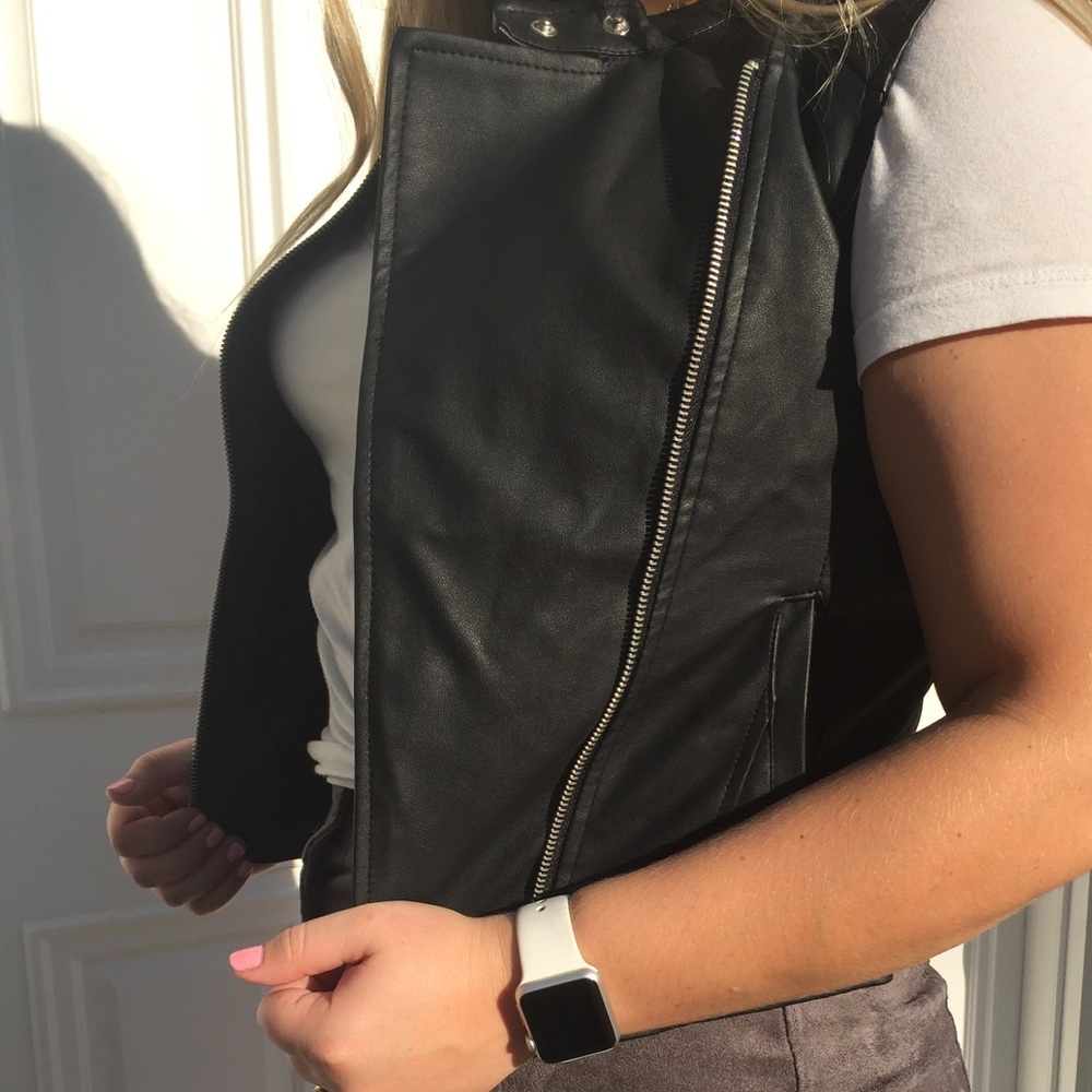 Black Leather Vest