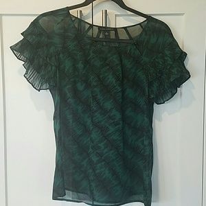 Banana Republic animal print short sleeve blouse