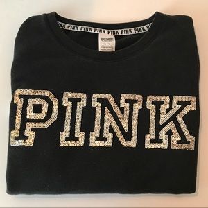 💖Victoria's Secret PINK💖 Sweatshirt Black/Bling