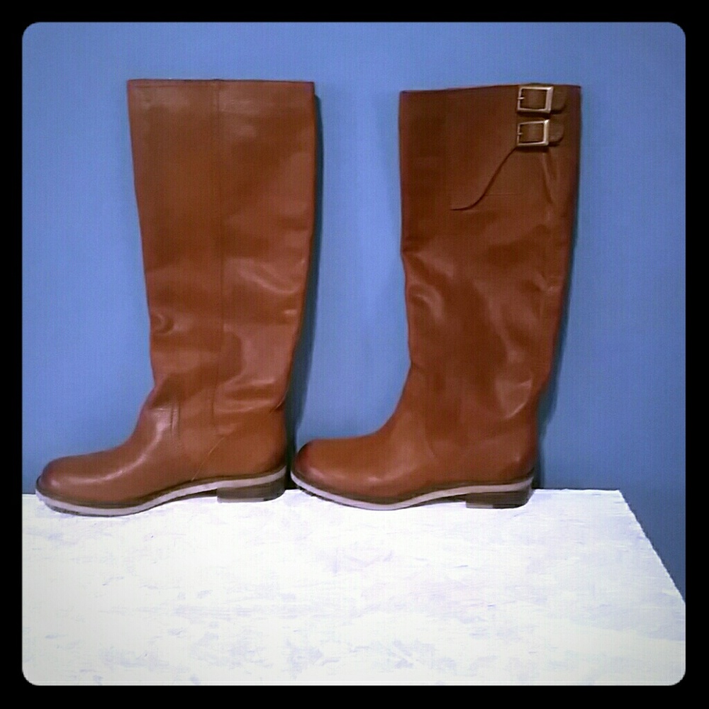 Leather riding boots