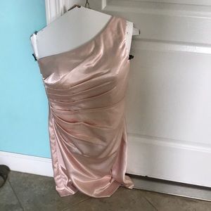 Bill Levkoff bridesmaid dress light pink