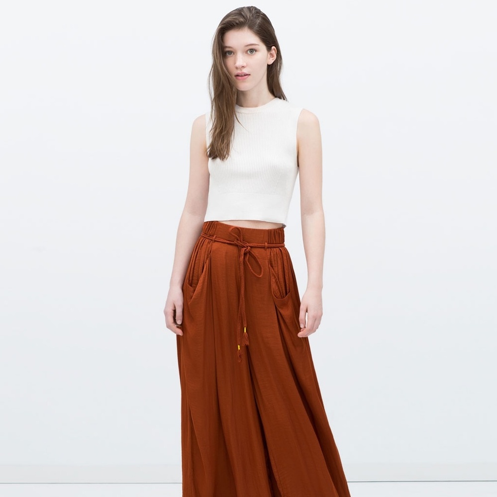 Zara Trafaluc Wide Palazzo Pants