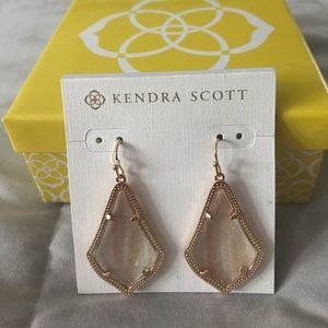 Kendra Scott rose gold dusted glass earrings