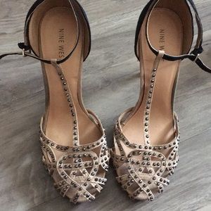 Nine West formal heeled sandal size 8.5 NWOT