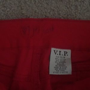 New red  VIP jeans never worn tags still on!