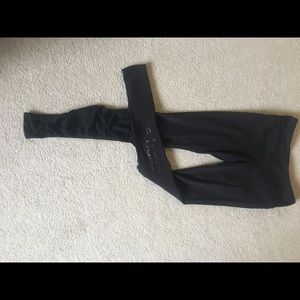 Pure Barre Black Ruche Leggings