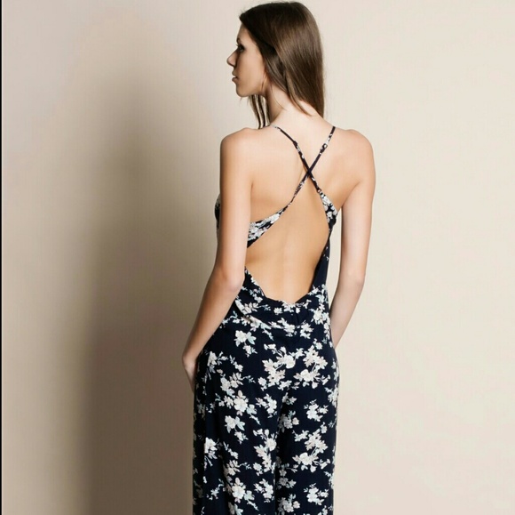 Floral Print Crossback Jumpsuit - Picture 4 of 5