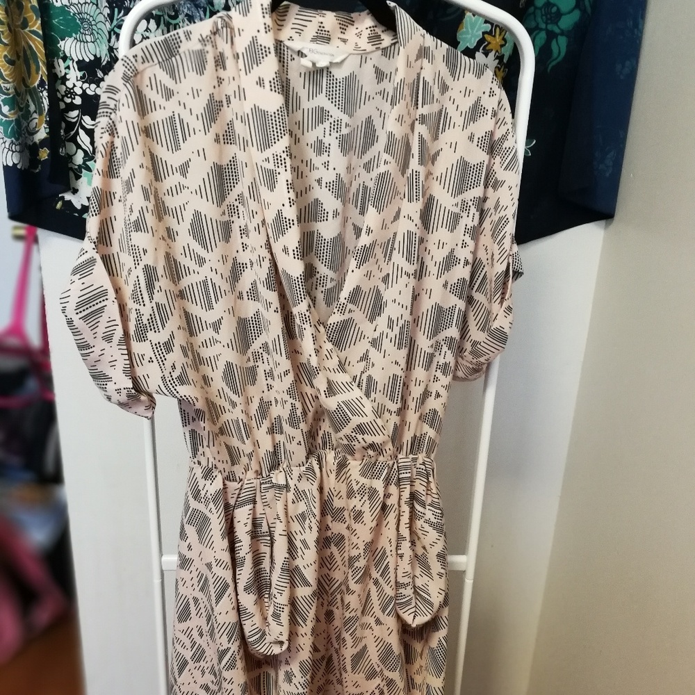 BCBG Millennial Pink Wrap Front Dress