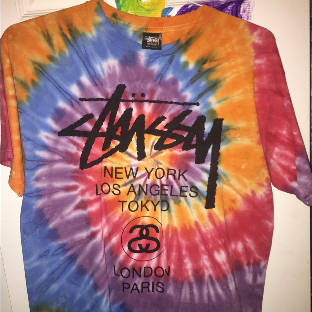 Men Stussy Tye Dye Shirt