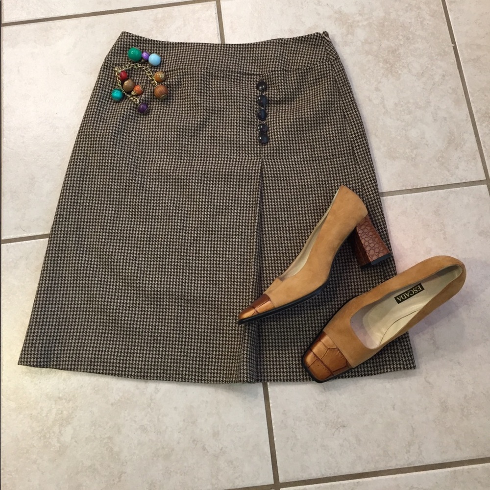 PRICE DROP 🎉💰💥EUC Talbots Houndstooth Skirt