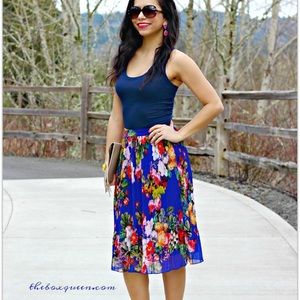 Stitch Fix Skies Are Blue Floral Skirt