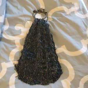 Vintage Valentino Beaded Bag Grey/Blue