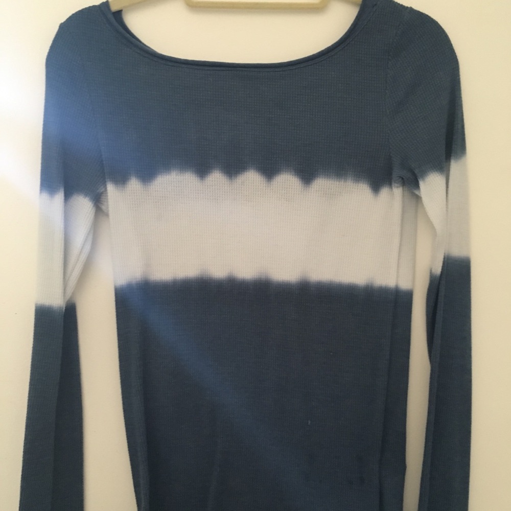 Free people blue long sleeve shirt