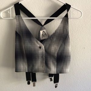 Woman's Plaid UNIF Vest Small