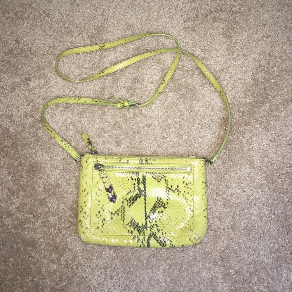 Snakeskin yellow Cole Haan crossbody