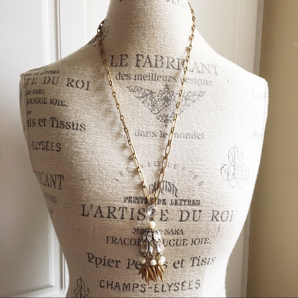 J. Crew Bell Tassel Necklace