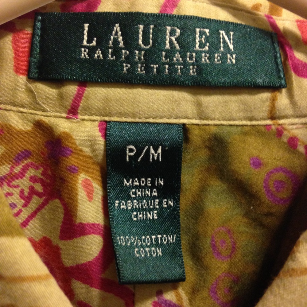 🟢Lauren Green Paisley Shirt - Picture 5 of 5