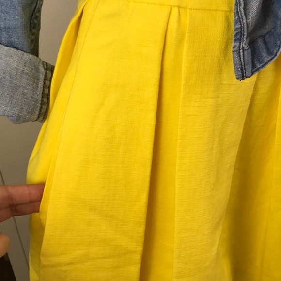 French Connection Cotton Linen Pleated Skirt - Picture 2 of 8