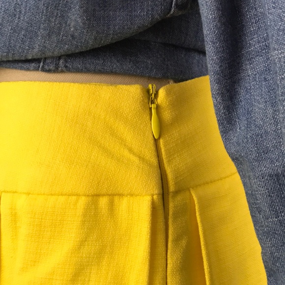 French Connection Cotton Linen Pleated Skirt - Picture 4 of 8