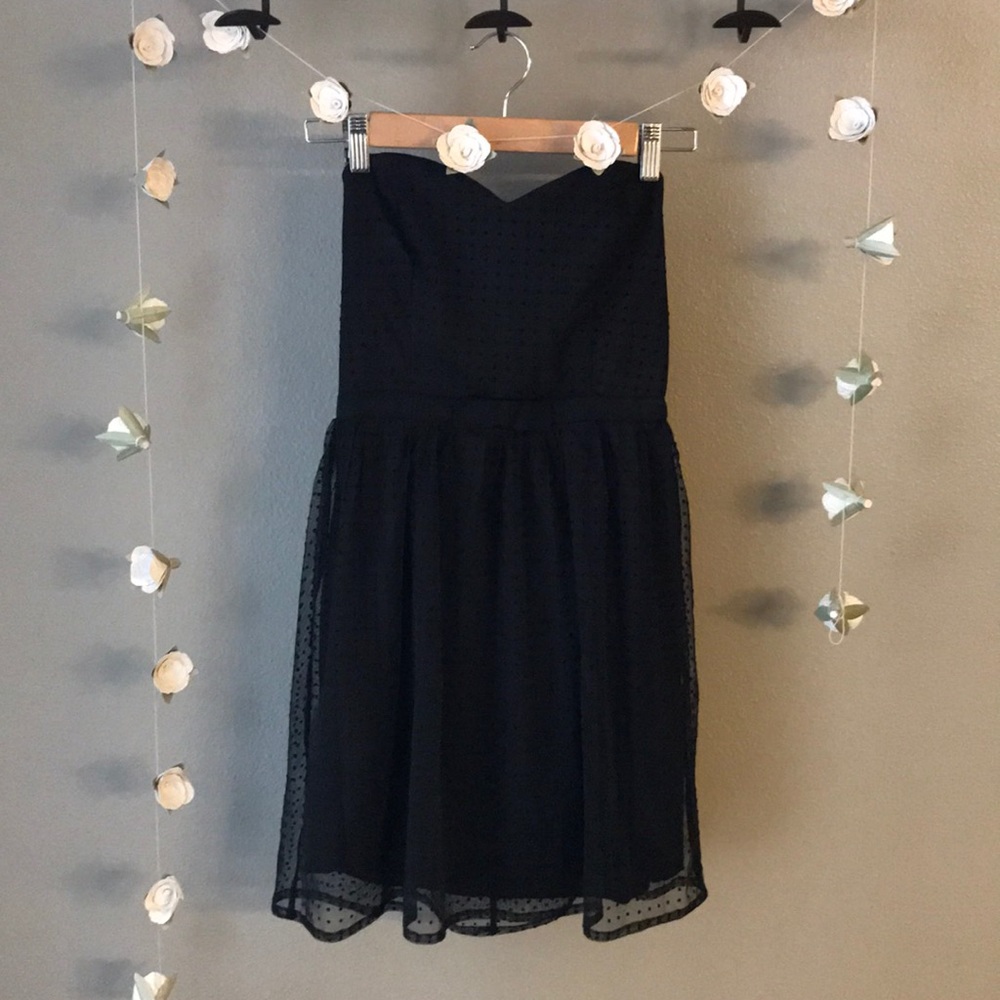 strapless dress black