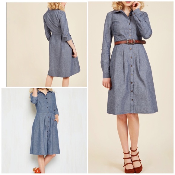 modcloth denim dress