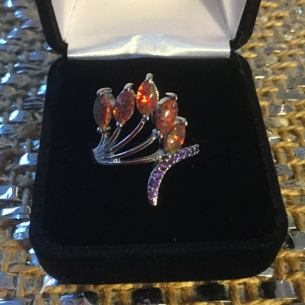 Iridescent Fire 🔥 Opal Ring