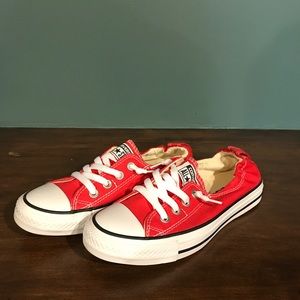 Woman's red converse