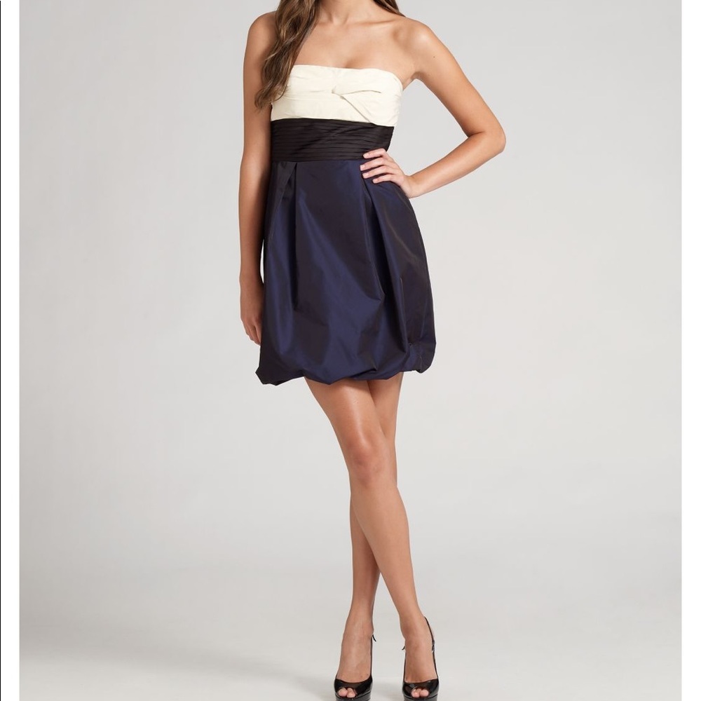 bcbgmaxazria color block taffeta Dress