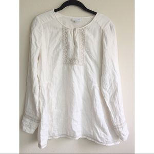 J. Jill Embroidered Bohemian Cotton Tunic SMALL