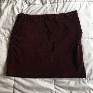 Banana Republic Maroon Corduroy Skirt