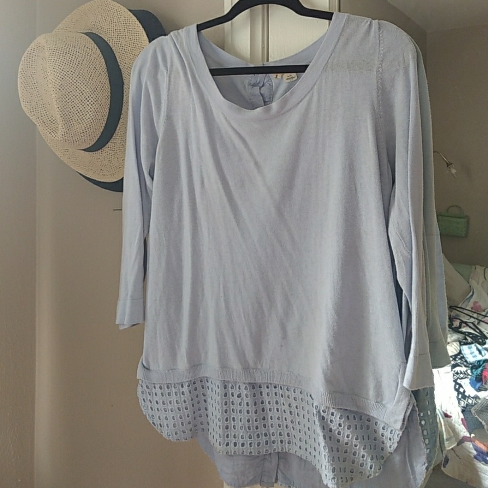 Moth Anthropologie sweater 3/4 length sleeves XL