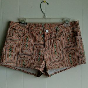 Pac Sun Aztec jean shorts