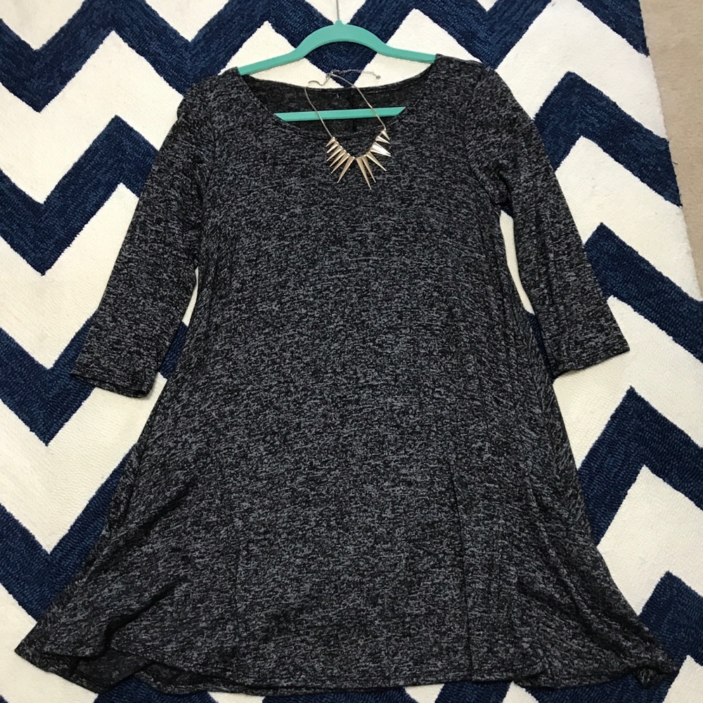 Grey cotton piko dress