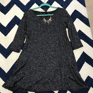 Grey cotton piko dress