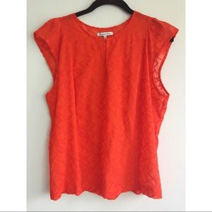 Madewell Broadway and Broome Orange Top SMALL