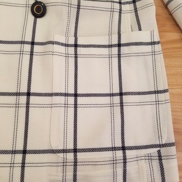 Blazer Suit Jacket Sz 9 fit 6 8 L Stripe Ivory - Picture 4 of 7