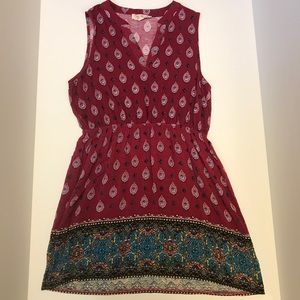 Pink Rose sleeveless Tunic, size Medium