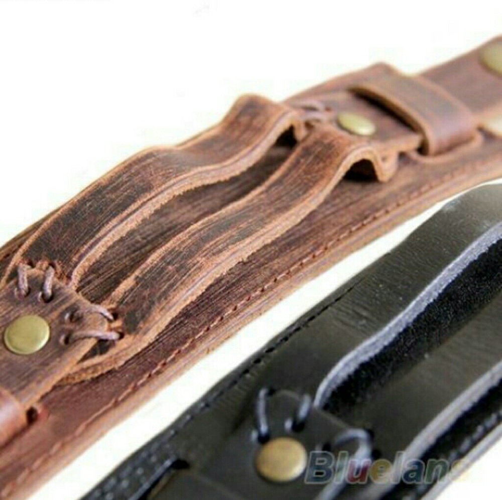 Men's casual leather bracelets.